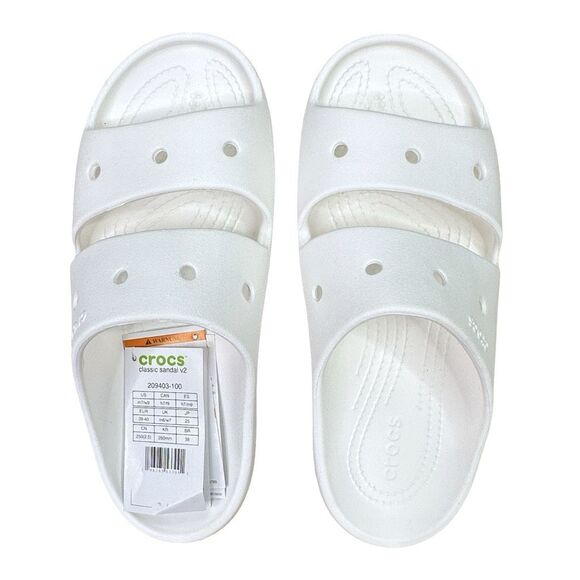 CROCS Classic Sandal v2 - White - Size M7/W9 - Picture 9 of 9